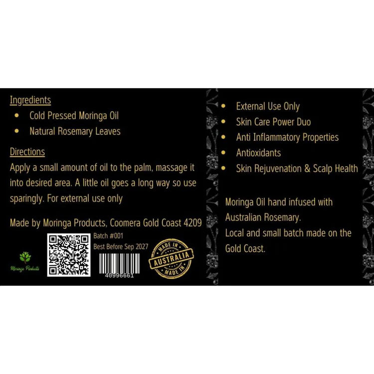 Rosemary Infused Moringa Oil