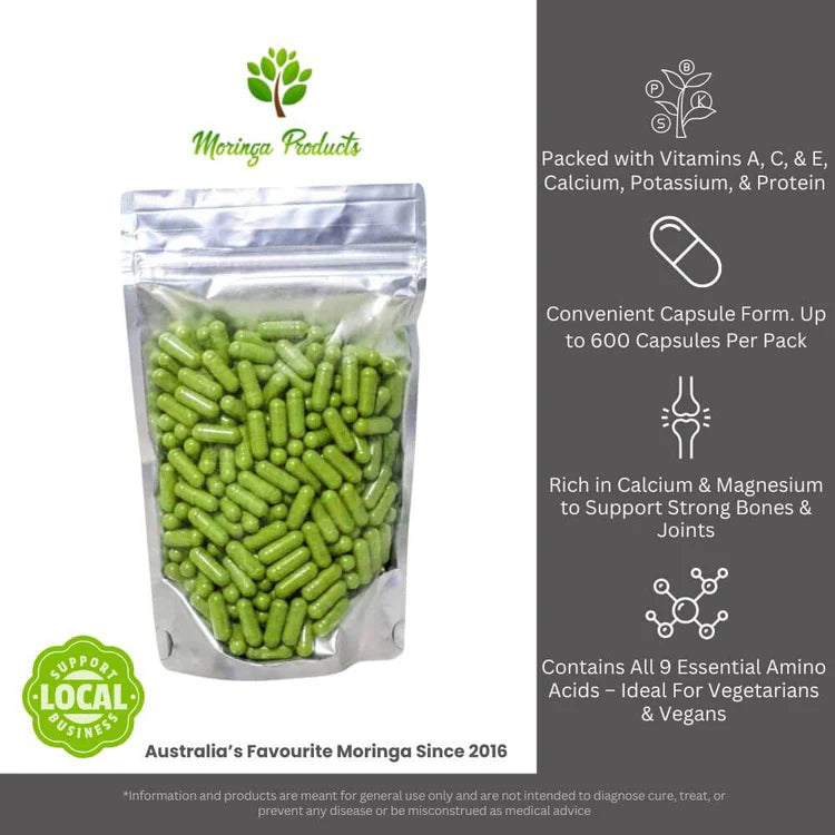 Organic Moringa Leaf Capsules